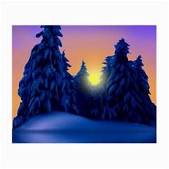 Illustration Vector Winter Sunset Small Glasses Cloth by Pakrebo