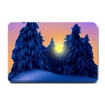 Illustration Vector Winter Sunset Small Doormat  24 x16  Door Mat