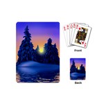 Illustration Vector Winter Sunset Playing Cards (Mini) Back