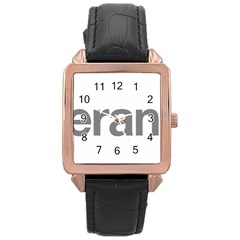 Theranos Logo Rose Gold Leather Watch  by milliahood