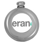 Theranos Logo Round Hip Flask (5 oz) Front