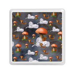 Cute Little Fairy With Unicorn, Pattern Design Memory Card Reader (square) by FantasyWorld7