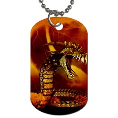 Awesome Dinosaur, Konda In The Night Dog Tag (two Sides) by FantasyWorld7