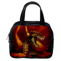 Awesome Dinosaur, Konda In The Night Classic Handbag (one Side) by FantasyWorld7