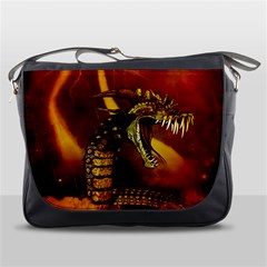 Awesome Dinosaur, Konda In The Night Messenger Bag by FantasyWorld7