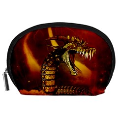 Awesome Dinosaur, Konda In The Night Accessory Pouch (large) by FantasyWorld7