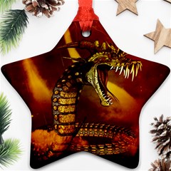 Awesome Dinosaur, Konda In The Night Ornament (star) by FantasyWorld7