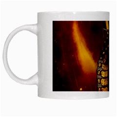 Awesome Dinosaur, Konda In The Night White Mugs by FantasyWorld7