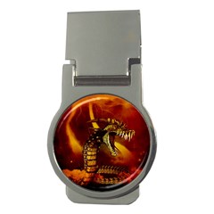 Awesome Dinosaur, Konda In The Night Money Clips (round)  by FantasyWorld7