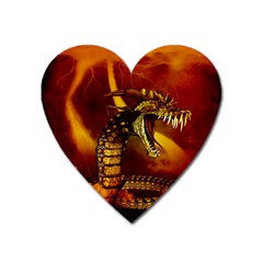 Awesome Dinosaur, Konda In The Night Heart Magnet by FantasyWorld7