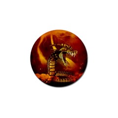 Awesome Dinosaur, Konda In The Night Golf Ball Marker (4 Pack) by FantasyWorld7