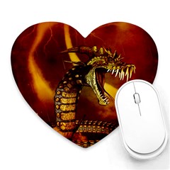 Awesome Dinosaur, Konda In The Night Heart Mousepads by FantasyWorld7