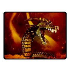 Awesome Dinosaur, Konda In The Night Fleece Blanket (small) by FantasyWorld7