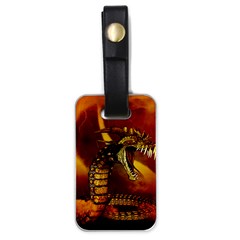 Awesome Dinosaur, Konda In The Night Luggage Tags (one Side)  by FantasyWorld7