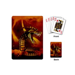 Awesome Dinosaur, Konda In The Night Playing Cards (mini) by FantasyWorld7