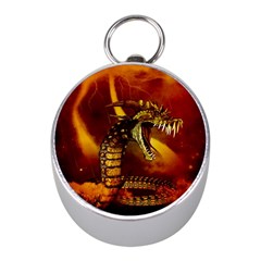 Awesome Dinosaur, Konda In The Night Mini Silver Compasses by FantasyWorld7