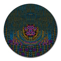 The  Only Way To Freedom And Dignity Ornate Round Mousepads by pepitasart