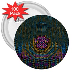 The  Only Way To Freedom And Dignity Ornate 3  Buttons (100 Pack)  by pepitasart