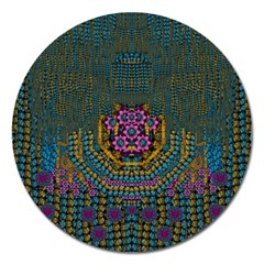 The  Only Way To Freedom And Dignity Ornate Magnet 5  (round) by pepitasart