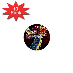 Dragon Lights Main Dragon 1  Mini Buttons (10 Pack)  by Riverwoman