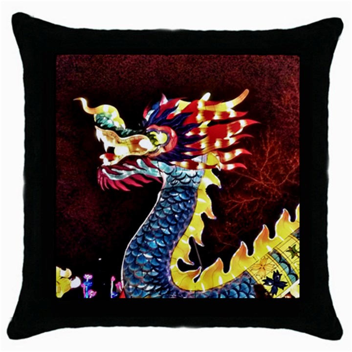 Dragon lights main dragon Throw Pillow Case (Black)