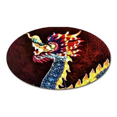 Dragon Lights Main Dragon Oval Magnet by Riverwoman