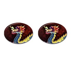 Dragon Lights Main Dragon Cufflinks (oval) by Riverwoman