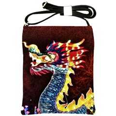 Dragon Lights Main Dragon Shoulder Sling Bag by Riverwoman