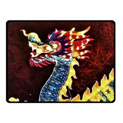 Dragon Lights Main Dragon Fleece Blanket (small) by Riverwoman