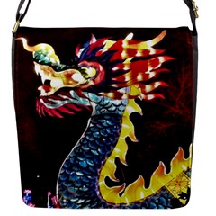 Dragon Lights Main Dragon Flap Closure Messenger Bag (s) by Riverwoman