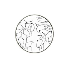 Katsushika Hokusai, Egrets From Quick Lessons In Simplified Drawing Hat Clip Ball Marker by Valentinaart