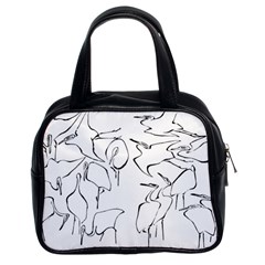 Katsushika Hokusai, Egrets From Quick Lessons In Simplified Drawing Classic Handbag (two Sides) by Valentinaart