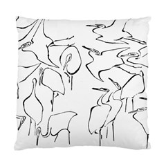 Katsushika Hokusai, Egrets From Quick Lessons In Simplified Drawing Standard Cushion Case (two Sides) by Valentinaart