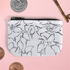 Katsushika Hokusai, Egrets From Quick Lessons In Simplified Drawing Mini Coin Purse by Valentinaart