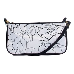 Katsushika Hokusai, Egrets From Quick Lessons In Simplified Drawing Shoulder Clutch Bag by Valentinaart