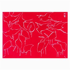 Katsushika Hokusai, Egrets From Quick Lessons In Simplified Drawing Large Glasses Cloth (2-side)