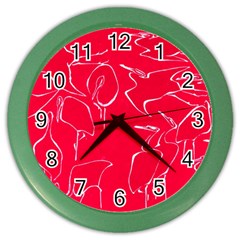 Katsushika Hokusai, Egrets From Quick Lessons In Simplified Drawing Color Wall Clock by Valentinaart