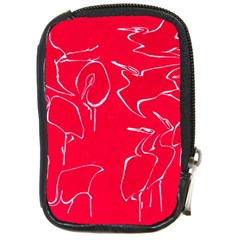 Katsushika Hokusai, Egrets From Quick Lessons In Simplified Drawing Compact Camera Leather Case by Valentinaart