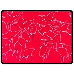 Katsushika Hokusai, Egrets From Quick Lessons In Simplified Drawing Fleece Blanket (large)  by Valentinaart