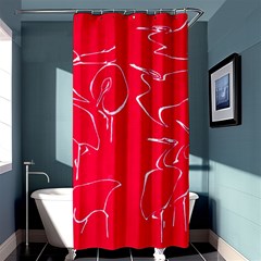 Katsushika Hokusai, Egrets From Quick Lessons In Simplified Drawing Shower Curtain 36  X 72  (stall)  by Valentinaart