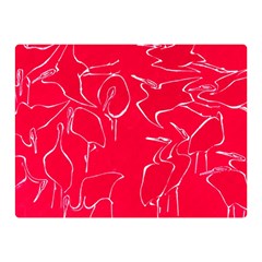 Katsushika Hokusai, Egrets From Quick Lessons In Simplified Drawing Double Sided Flano Blanket (mini)  by Valentinaart