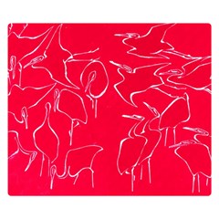 Katsushika Hokusai, Egrets From Quick Lessons In Simplified Drawing Double Sided Flano Blanket (small)  by Valentinaart