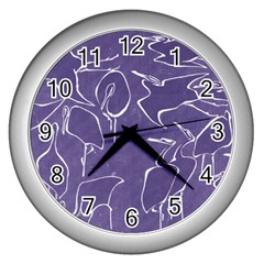 Katsushika Hokusai, Egrets From Quick Lessons In Simplified Drawing Wall Clock (silver) by Valentinaart