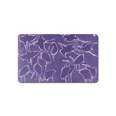 Katsushika Hokusai, Egrets From Quick Lessons In Simplified Drawing Magnet (name Card) by Valentinaart