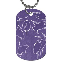 Katsushika Hokusai, Egrets From Quick Lessons In Simplified Drawing Dog Tag (two Sides) by Valentinaart