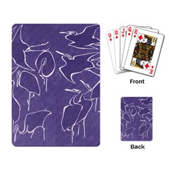 Katsushika Hokusai, Egrets From Quick Lessons In Simplified Drawing Playing Cards Single Design