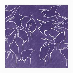 Katsushika Hokusai, Egrets From Quick Lessons In Simplified Drawing Medium Glasses Cloth by Valentinaart