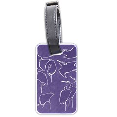 Katsushika Hokusai, Egrets From Quick Lessons In Simplified Drawing Luggage Tags (one Side)  by Valentinaart