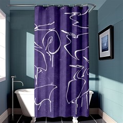 Katsushika Hokusai, Egrets From Quick Lessons In Simplified Drawing Shower Curtain 36  X 72  (stall)  by Valentinaart