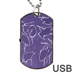 Katsushika Hokusai, Egrets from quick lessons in simplified drawing Dog Tag USB Flash (Two Sides) Front